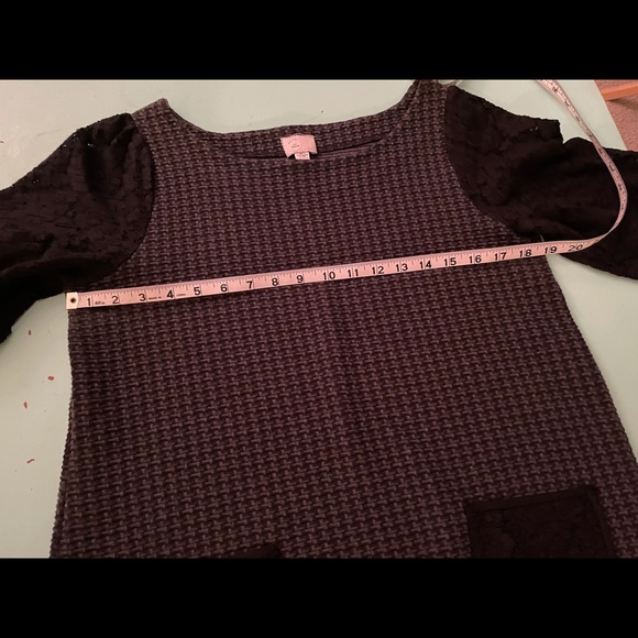 Plaid / Crochet sleeve dress - Picture 6 of 8